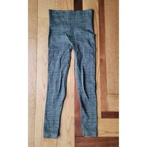 SPANX Look At Me Now Seamless Green Printed Cropped Leggings SIZE XS